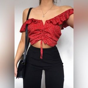 Shein Ruffle Crop Top